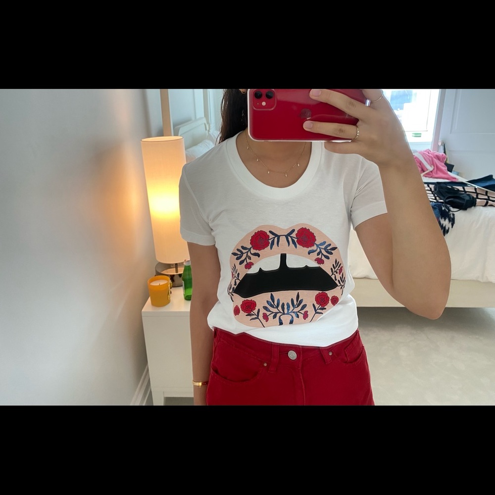 Markus Lupfer lips-print t-shirt